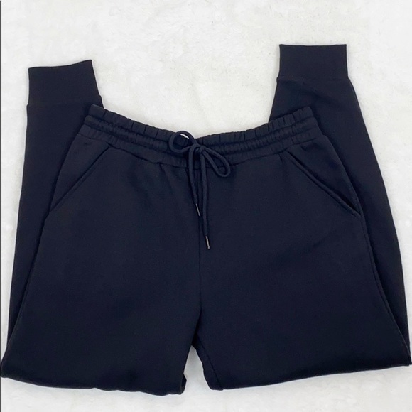 Women's Jogger Sweatpants Black Elastic Waistband - Picture 7 of 9